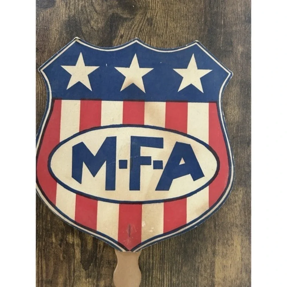 Vintage MFA Farming‎ Feed Mutual Insurance Co Columbia Missouri Hand Fan